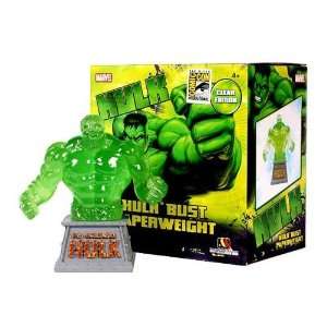   Marvel SDCC Exclusive Hulk Clear Resin Bust Paperweight Toys & Games