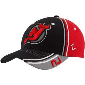   Zephyr New Jersey Devils Black Red Slash Z Fit Hat