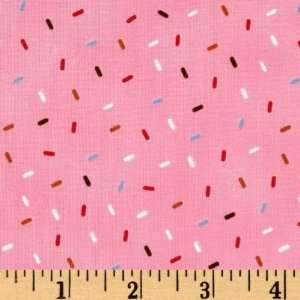  44 Wide Confections Sprinkles Pink Fabric By The Yard 