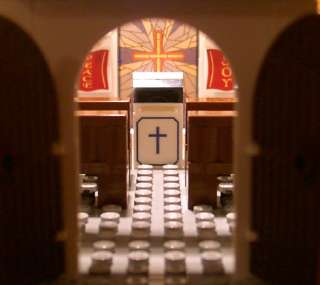 CUSTOM CHURCH by DadventureDan for town/city/train/wedding LEGO chapel 