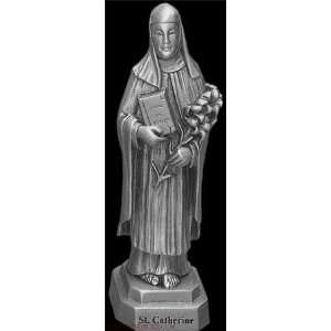  Catherine of Siena 3 1 2in. Pewter Statue