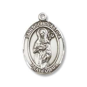   Medal with 18 Sterling Chain Patron Saint of Nuns & Storms Jewelry