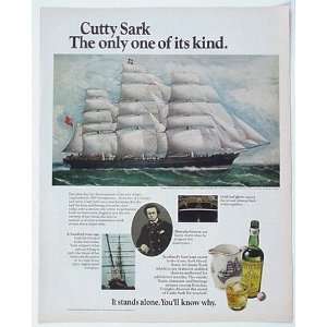   1972 Cutty Sark F. Tugday Tea Clipper Print Ad (2320)