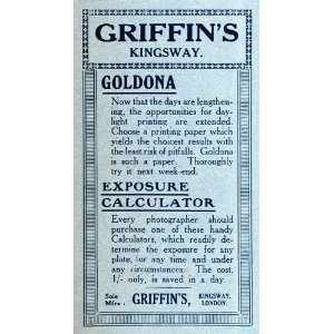   Paper Film Exposure Calculator   Original Print Ad