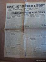   Floyd Bonnie Clyde Gangster Newspaper Lot Wichita Falls Texas  