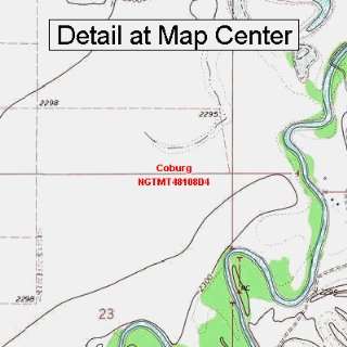  USGS Topographic Quadrangle Map   Coburg, Montana (Folded 
