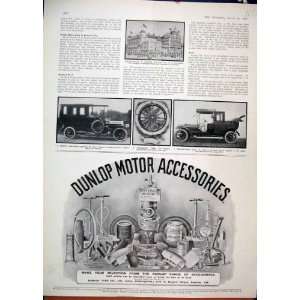   Advert Dunlop Motor Accessories 1910 Limousine Car