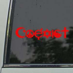  Coexist Red Decal Truck Bumper Window Vinyl Red Sticker 