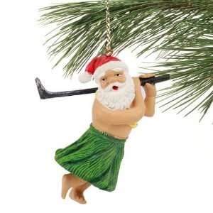  Wet Products Golfing Santa Ornament