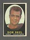 1958 Topps # 91 Don Paul   Cleveland Browns   EX/MT+