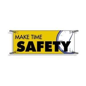  BRADY 50906 Banner,42X120,Make Time For Safety Office 