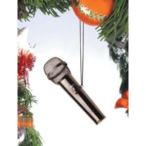  Black Microphone Tree Ornament 
