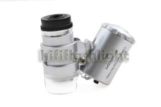 Loupe Magnifying Glass 60X Microscope W/ LED + UV light  