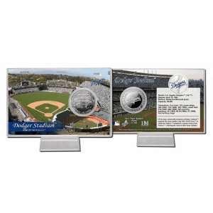  BSS   Dodger Stadium Silver Plate Coin Card Everything 