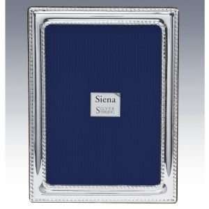    Wide Bead 4 x 6 Inch Sterling Silver Picture Frame