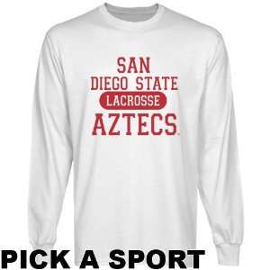  San Diego State Aztecs White Custom Sport Long Sleeve T 