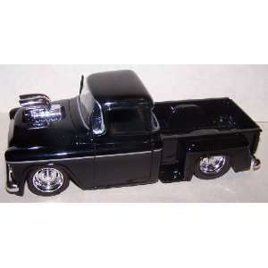   1955 Chevy Stepside with Blown Engine in Color Black Toys & Games