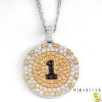 MIRABELLE Players Club Poker Chip Necklace 18k  