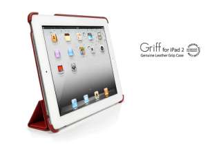 iPad 2 Genuine Leather Grip Case Griff Red SGP #7700  