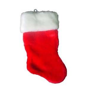  Velvet Holiday Stocking by Trim A Home 20 Inch Red