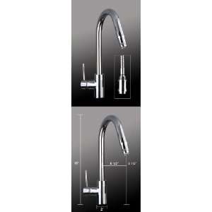   Chrome Pull Out Bar Sink Kitchen Faucet Sprayer