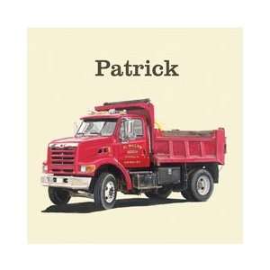  personalized red dump truck art 