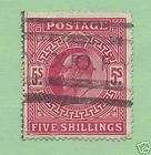 Great Britain Scott 140b Edward VII Five Shilling 1902