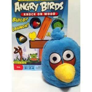  ANGRY BIRDS KNOCK ON WOOD GAME AND BLUE ANGRY BIRD PLUSH 