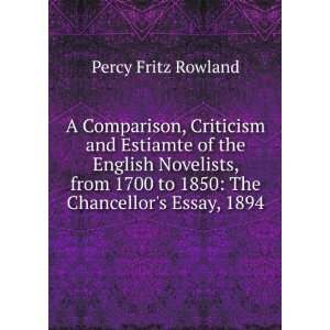  A Comparison, Criticism and Estiamte of the English 
