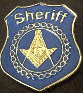 Masonic Sheriff Badge Lapel Pin  