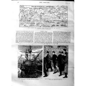  1884 MAP BATTLE SONTAY TONKIN ALERT SHIP WESTON POLICE 