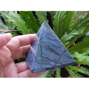   A4701 Gemqz Blue Dumortierite Carved Pyramid Big  