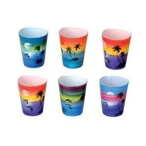  Hawaiian Shot Glass Sunset 2.25 in (1 Dozen) Sports 