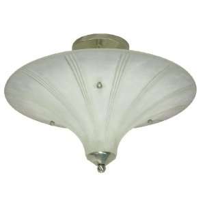  Nuvo 60/1112 Brushed Nickel Semi Flush Dome With Grey 