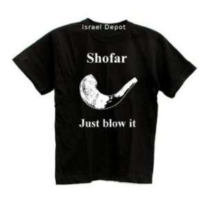  Shofar Just Blow It Hebrew Israel Jewish T shirt 4XL 