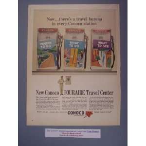  Conoco Gas Station,Authentic original 1963 print ad 