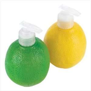 Lemon Scent Harvest Hand Care Soap Lotion Dispenser Set 