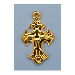  Gold vermeil sterling silver baroque style cross charms 2 