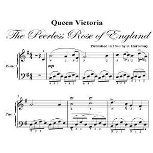   Victoria Peerless Rose Big Note Piano Sheet Music J Harroway Books