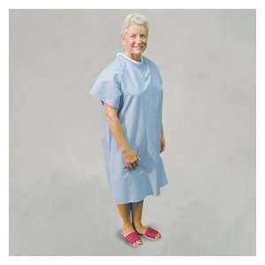  Convalescent Gown  Bulk Pack, 12 Gowns, Blue Health 