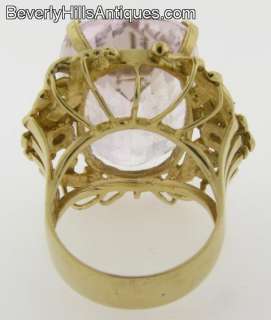 Rare Large Exquisite 20 Carats Kunzite 14k Gold Designer Ring Weight 