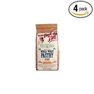 Bobs Red Mill Flour, Organic Whole Wheat Pastry, 5 Pound (Pack of 4 