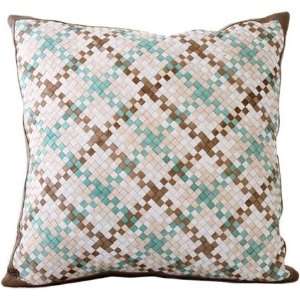  Lance Wovens Normandy Tahiti Leather Pillow