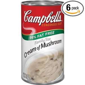 Campbells Reduced Fat Cream of Mushroom Soup, 26 Ounce (Pack of 6)
