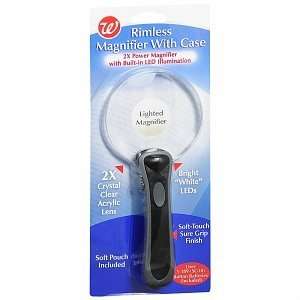   Rimless Magnifier With Case, 1 ea Health 