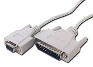 25ft DB9 Female to DB25 Male AT Modem Serial Cable  