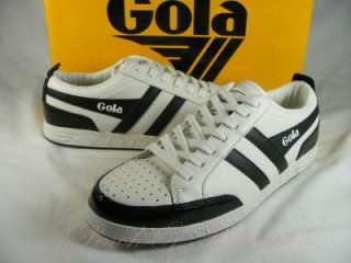 Gola Classic Mens Fear Leather Sneaker Shoes White Black 8 