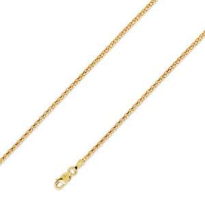  14K Solid Yellow Gold Coreana Fancy Chain Necklace 1.9mm 