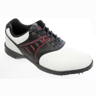 Confidence Leather Golf Shoes MENS WHITE/BLACK 1 Year Waterproof 