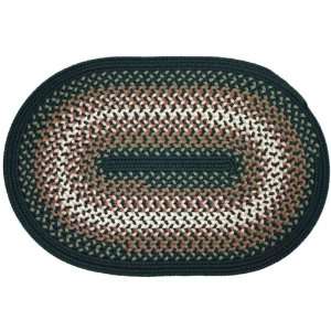  Rio Indoor / Outdoor Rugs   Spruce Green 8x11 Oval Braided Rug 